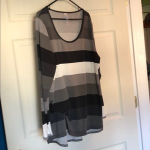 Black and White Striped Top